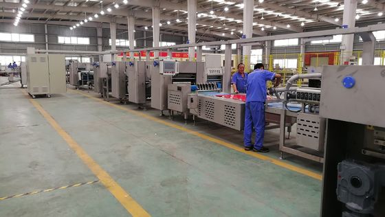 Αγορά Laminator ζύμης PLC Siemens βιομηχανική αυτόματη πίτσα που κατασκευάζει τη μηχανή με την τοποθέτηση σε στρώματα διαδικτυακή κατασκευή